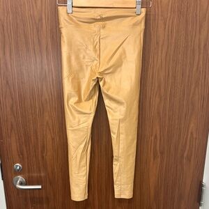 Koral High Rise Gold Metallic Lustrous Leggings. Small. NEW